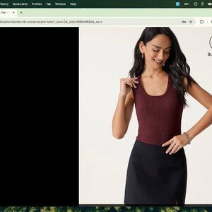 OGL Deep Red Ribbed Tank Top